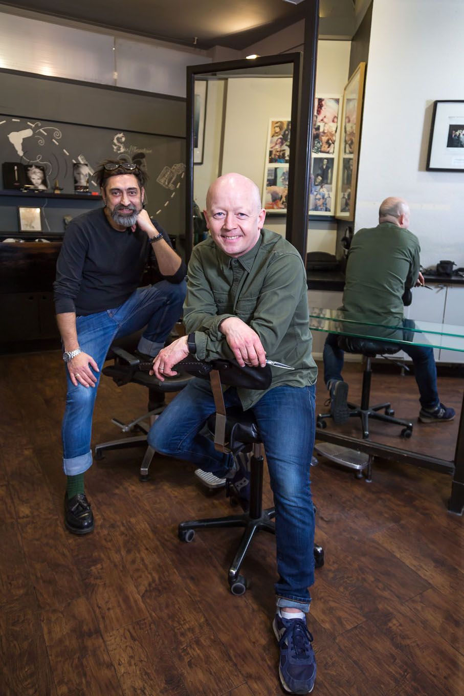 Portrait of hairdressers in London Bloomsbury